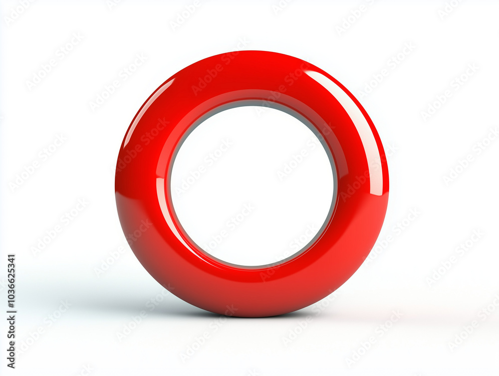 Red circle icon on white background Red circle icon on white background