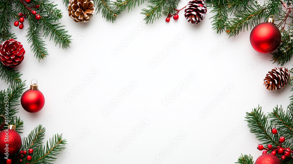 Christmas decoration white background