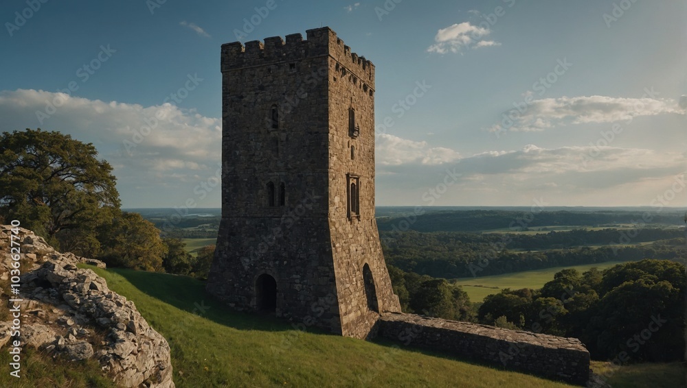 The archer tower is surrounded by lush greenery and vibrant wildlife The archer tower is surrounded by lush greenery and vibrant wildlife