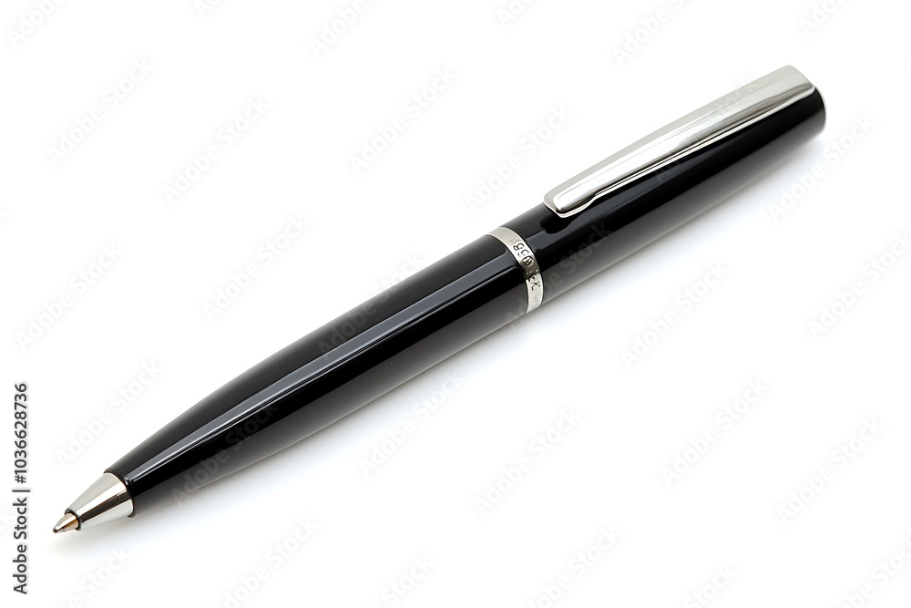 A black pen isolated on white background A black pen isolated on white background