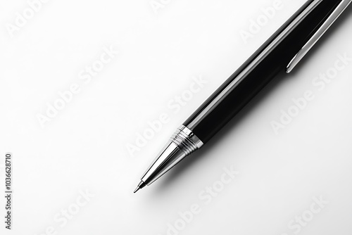 A black pen isolated on white background