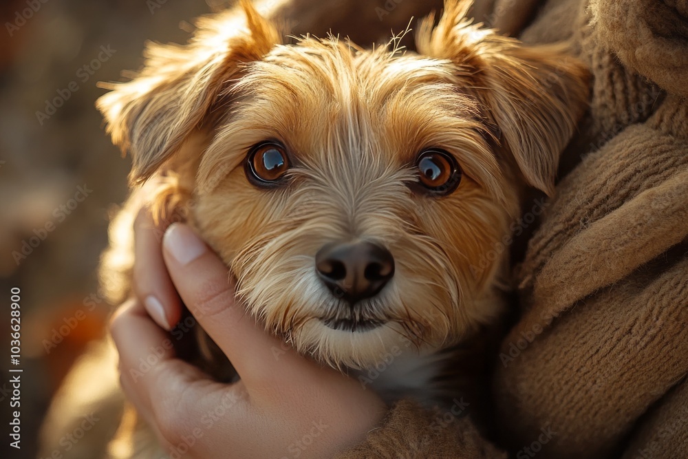 Jack Russell Terrier. Adorable Small Dog with Big Eyes Cuddled in Cozy Sweater on a Warm Autumn Day Jack Russell Terrier. Adorable Small Dog with Big Eyes Cuddled in Cozy Sweater on a Warm Autumn Day