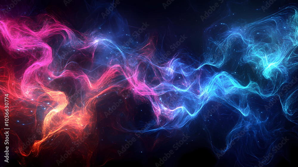Fototapeta premium Abstract digital background. Can be used for technological processes, neural networks and AI, digital storages, sound and graphic forms, science, education, etc.