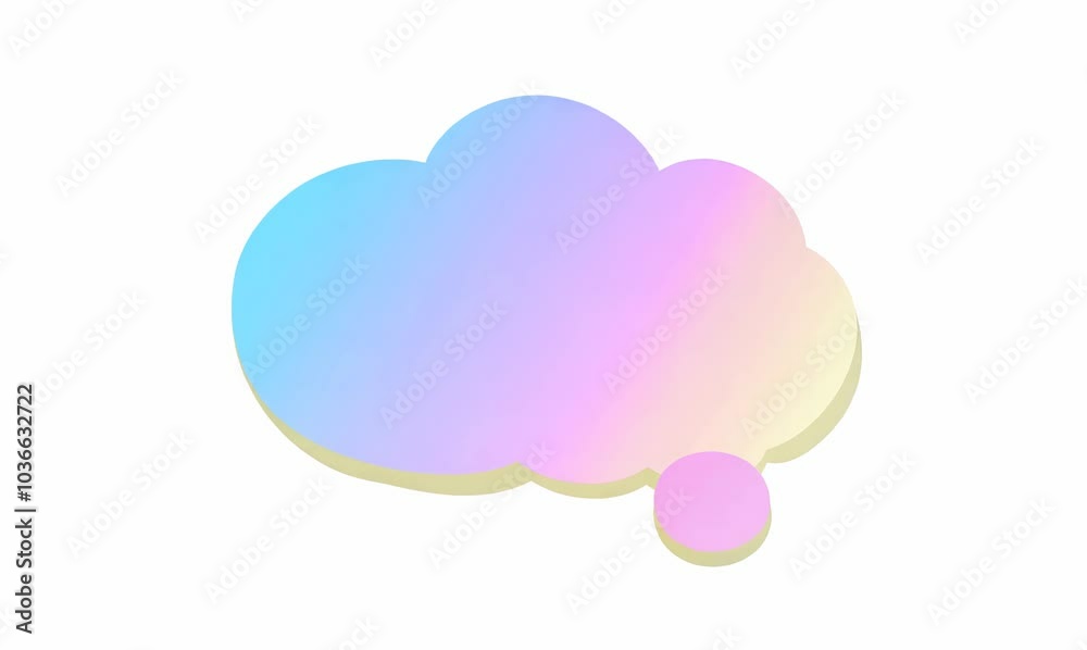 floating cloud speech bubble with playful animation on chroma key floating cloud speech bubble with playful animation on chroma key