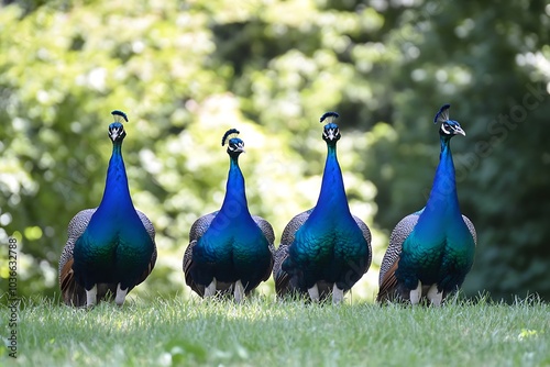 Closeup shot of a beautiful peacock