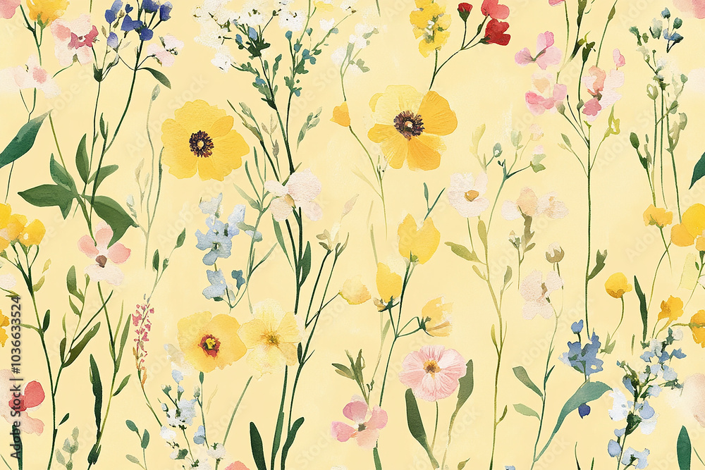 custom made wallpaper toronto digitalwatercolor flowers seamless pattern background