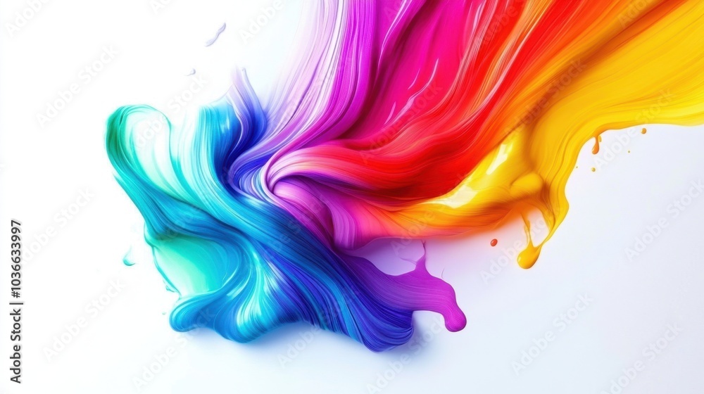A vibrant swirl of colorful liquid, a dynamic blend of hues that flow and mix together. The design is isolated on a white background, perfect for artistic and abstract applications. A vibrant swirl of colorful liquid, a dynamic blend of hues that flow and mix together. The design is isolated on a white background, perfect for artistic and abstract applications.
