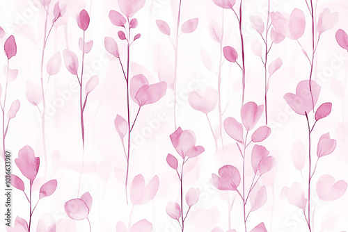 watercolor flowers seamless pattern background