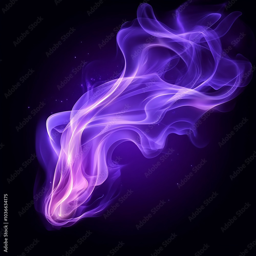 Illustration of purple fire flames on a dark background. Illustration of purple fire flames on a dark background.