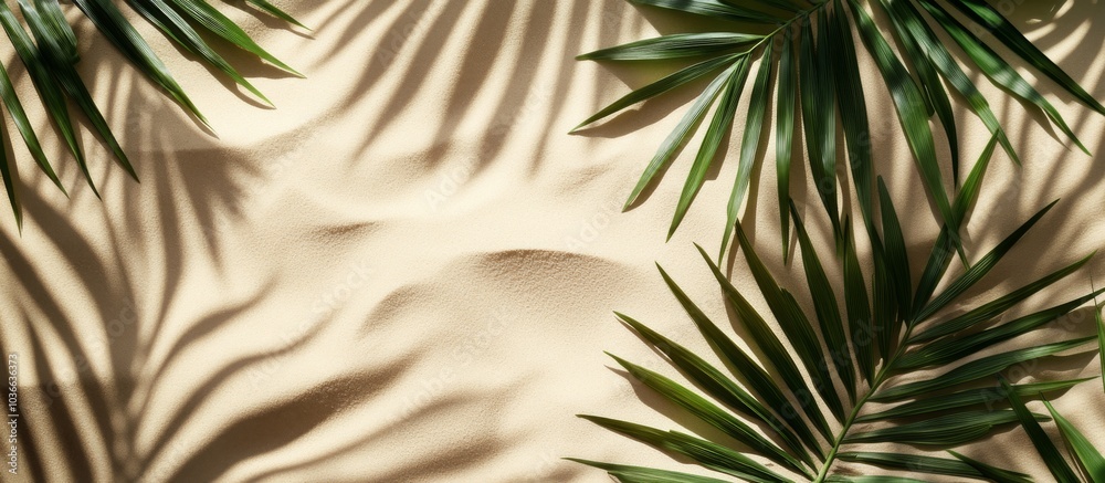 Summer Beach Sand Background with Soft Shadows and Bright Sunlight