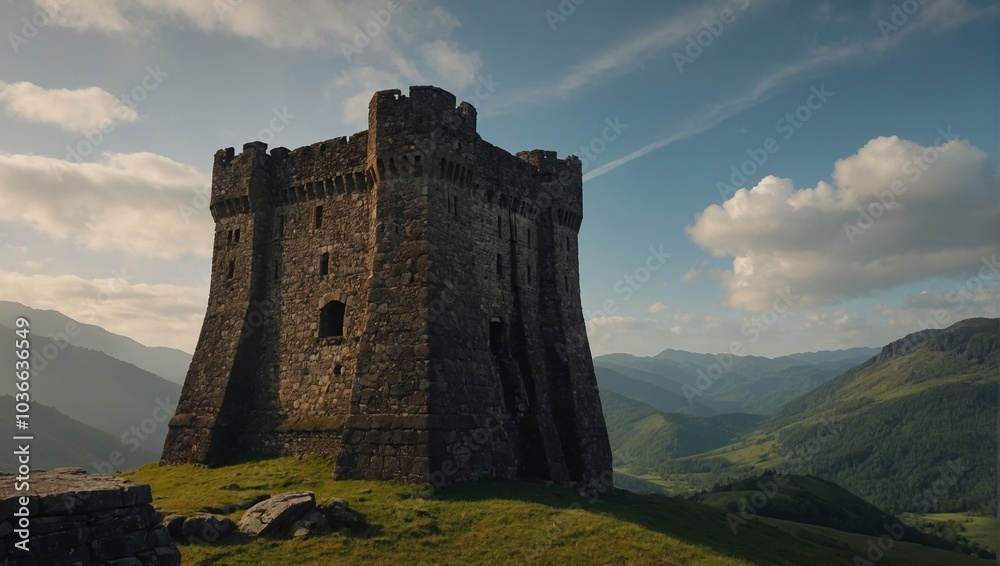 The archer tower offers stunning views of the surrounding hills The archer tower offers stunning views of the surrounding hills