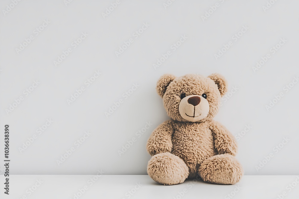 Obraz premium Teddy bear in the bedroom