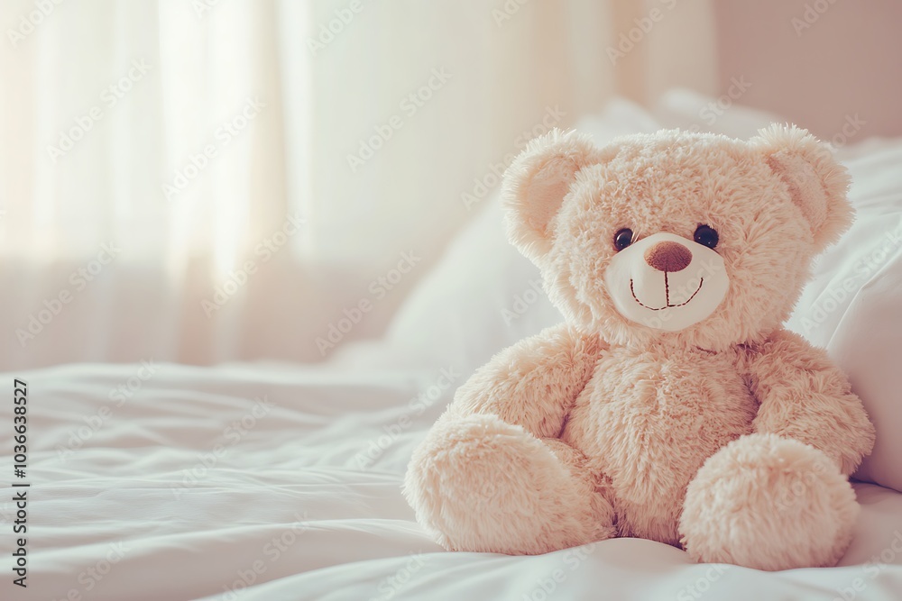 Teddy bear in the bedroom Teddy bear in the bedroom