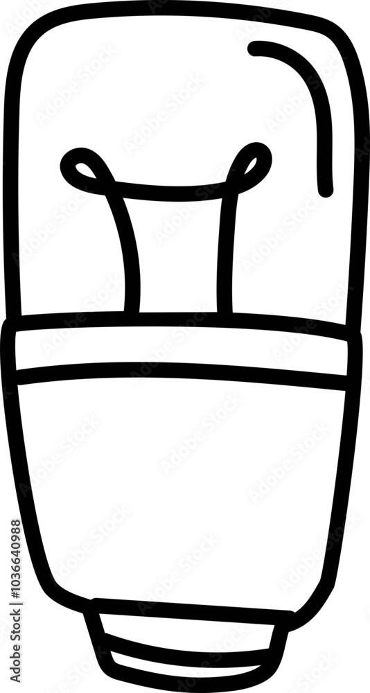 Fototapeta premium Light bulb black and white. Vector illustration.
