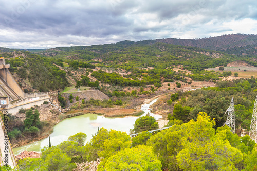 The Mellegue Dam, a Beautiful Oasis in Kef, Tunisia photo