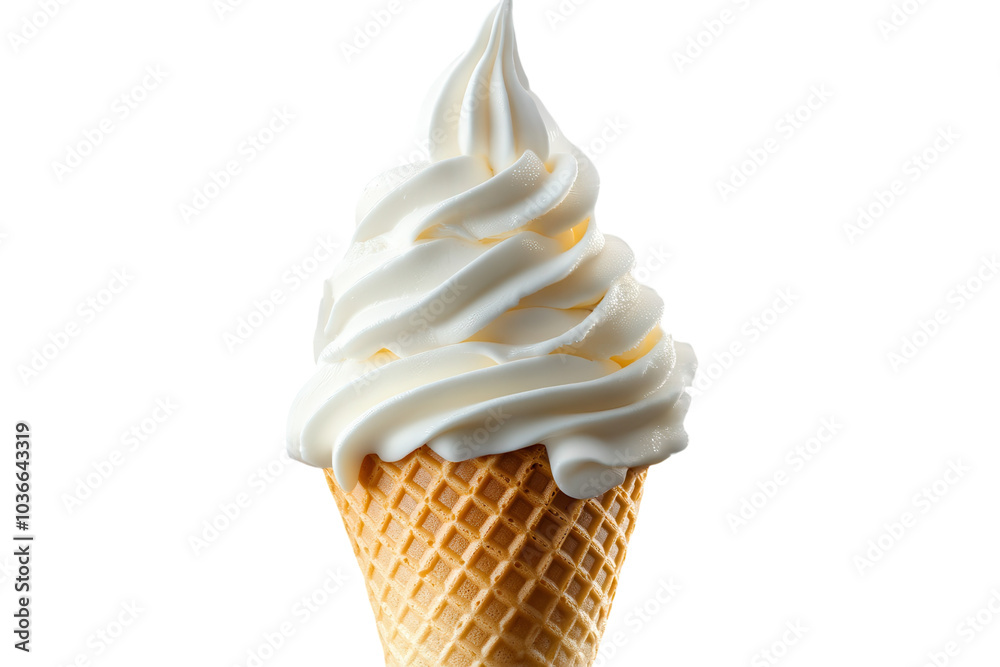 Delicious Ice Cream Cone Isolated on a Transparent Background for Food Blogs, Menus, and Marketing Materials Delicious Ice Cream Cone Isolated on a Transparent Background for Food Blogs, Menus, and Marketing Materials