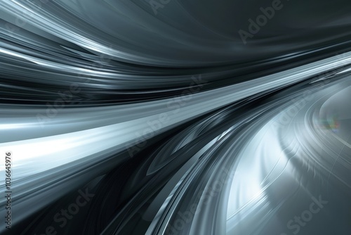 Abstract Metallic Curves with a Glowing Center