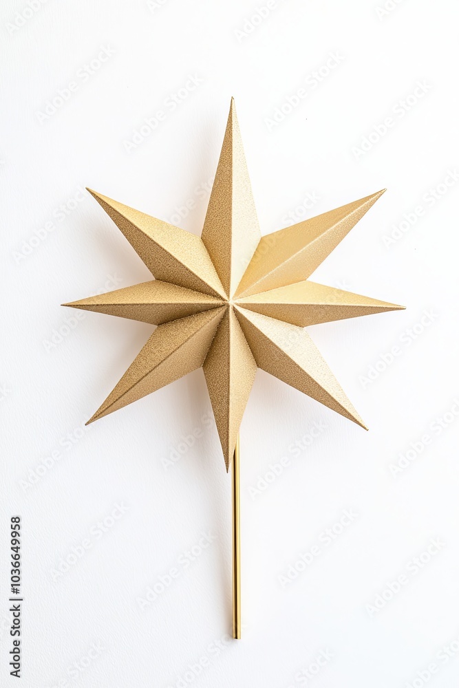 Elegant golden star decoration for festive occasions Elegant golden star decoration for festive occasions