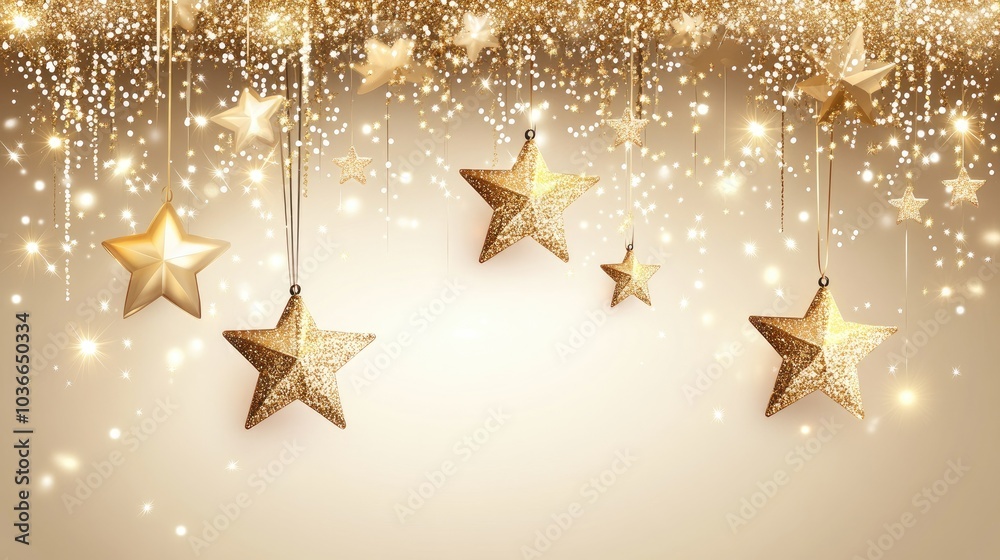 Shimmering Golden Stars and Glittering Cascade Shimmering Golden Stars and Glittering Cascade