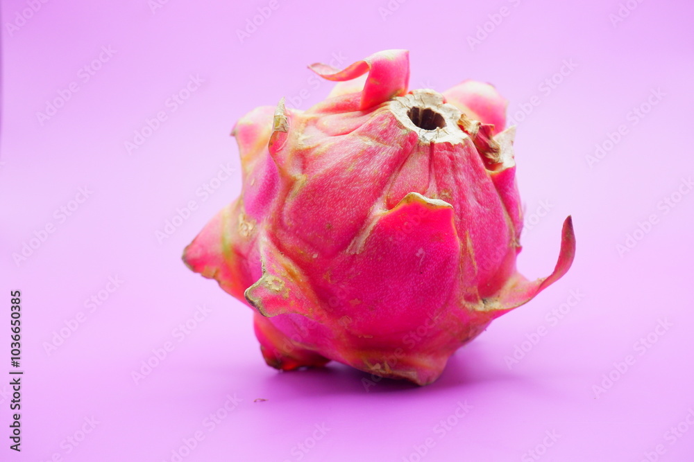 a dragon fruit isolated on purple background a dragon fruit isolated on purple background