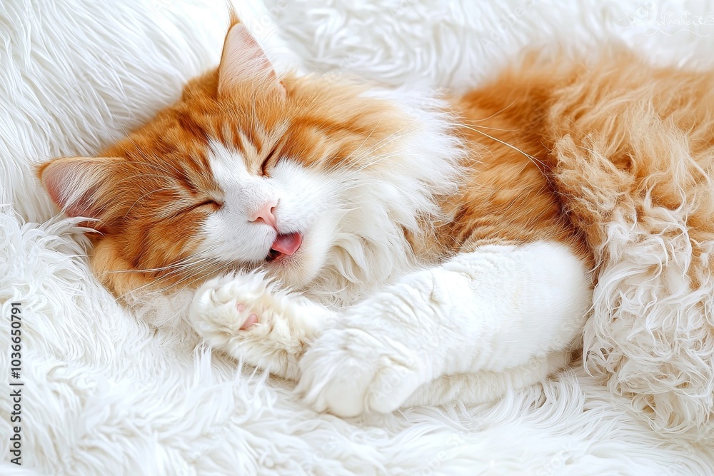Cat licking its clean fur post-bath, natural self-grooming behavior, minimalistic backdrop. Cat licking its clean fur post-bath, natural self-grooming behavior, minimalistic backdrop.