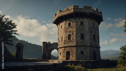 The archer tower serves as a canvas for local artists