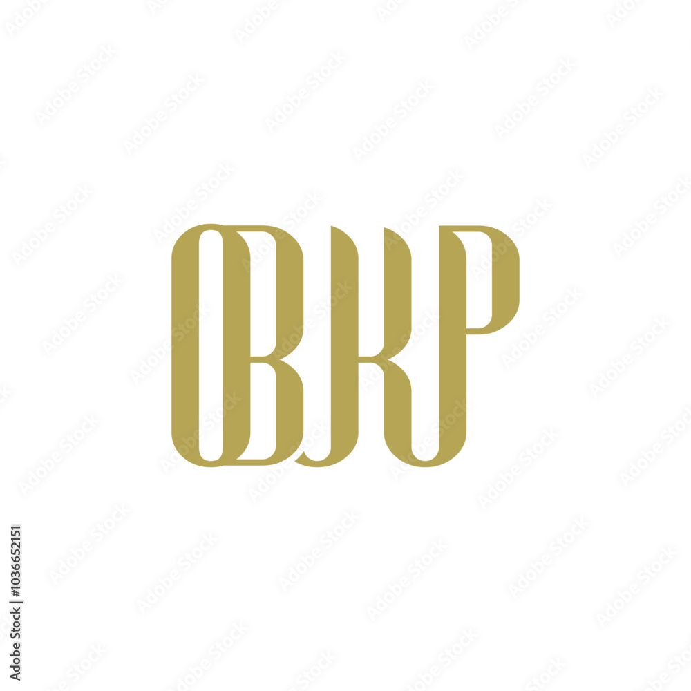 initial letter OBKP monogram logo vector initial letter OBKP monogram logo vector