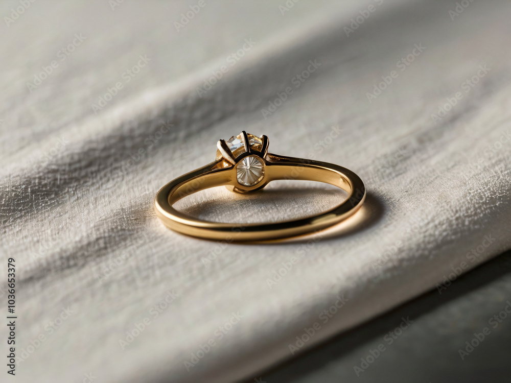 Diamond-studded wedding ring in a classic design. Diamond-studded wedding ring in a classic design.