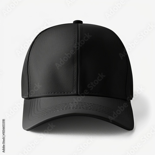 Back Black baseball cap Mockup baseball cap isolated