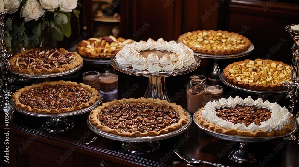 Elegant Dessert Table for Thanksgiving Celebration Elegant Dessert Table for Thanksgiving Celebration