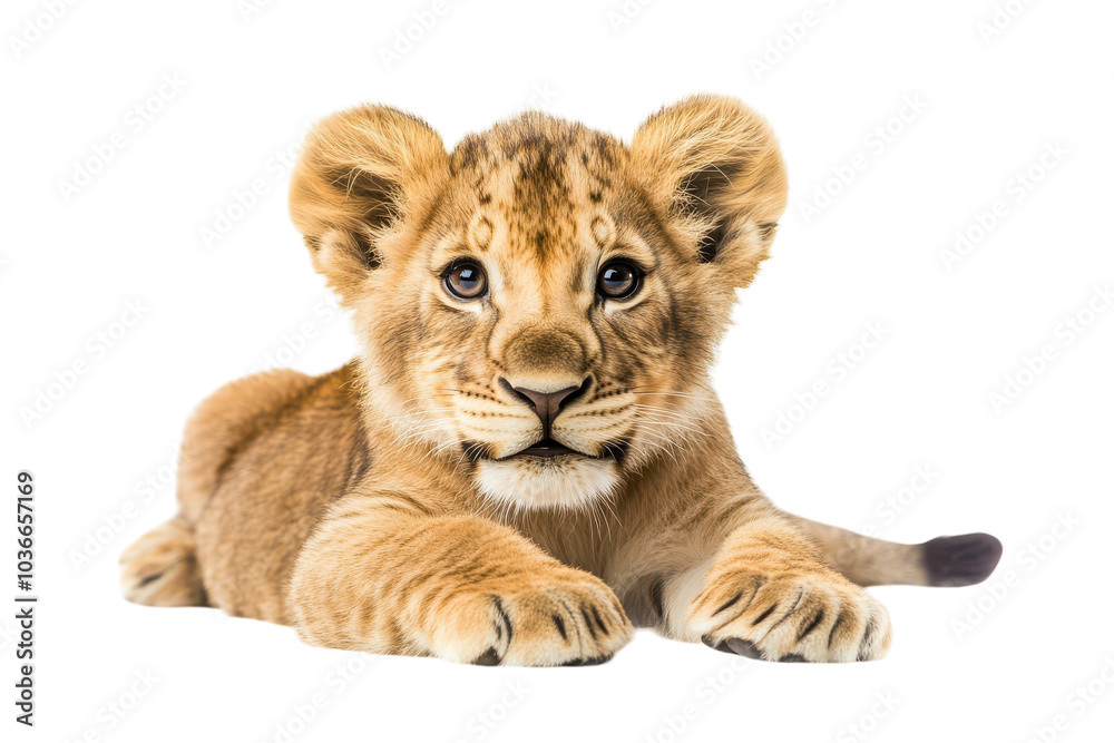 Adorable Lion Cub Isolated on transparent Background Perfect for Wildlife Education and Creative Projects Adorable Lion Cub Isolated on transparent Background Perfect for Wildlife Education and Creative Projects