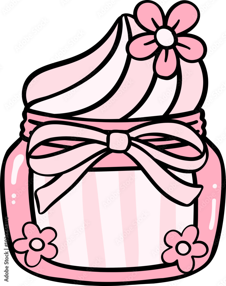 Girly things facial cream Coquette pink cosmetic stuff Girly things facial cream Coquette pink cosmetic stuff