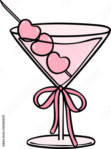 Girly things Matini Coquette pink drink