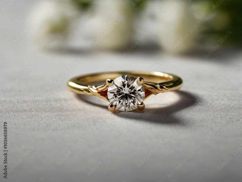 Wedding ring featuring a flawless diamond. Wedding ring featuring a flawless diamond.