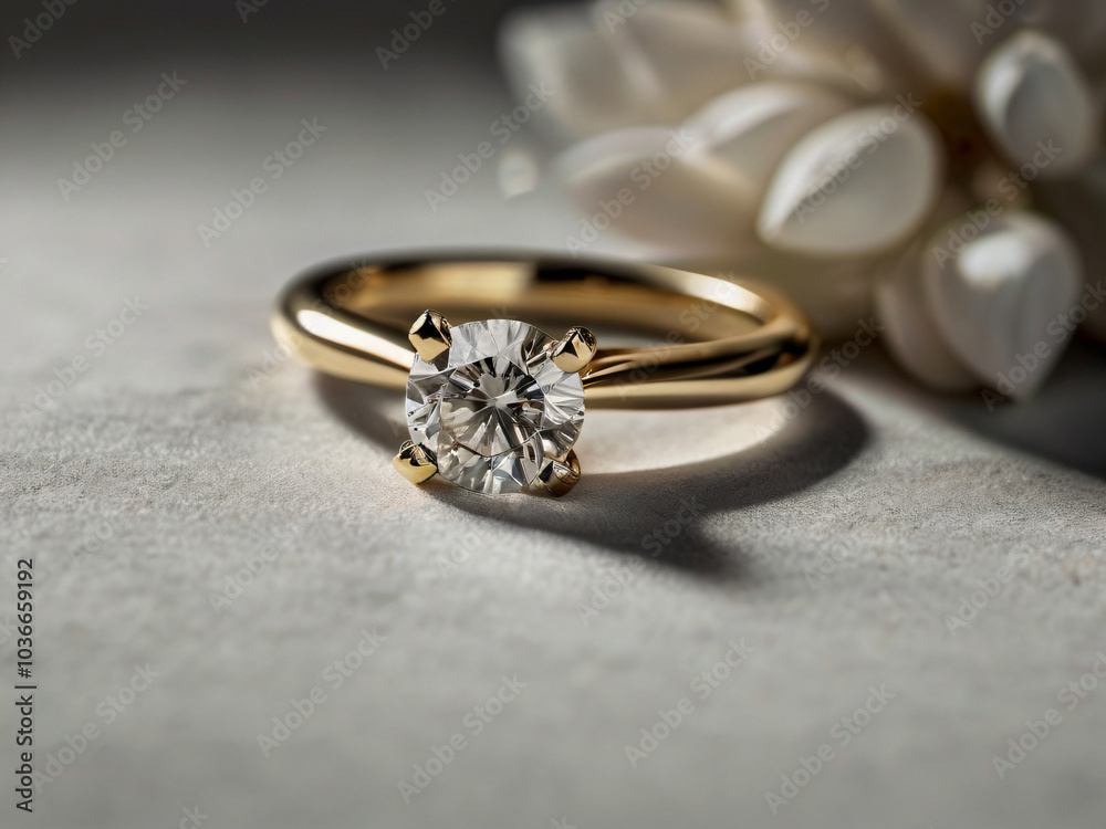 Wedding ring featuring a flawless diamond. Wedding ring featuring a flawless diamond.