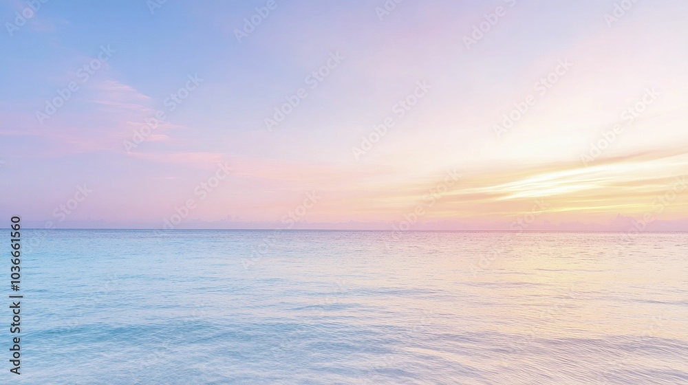 Fototapeta premium A tropical summer getaway with a crystal-clear ocean and a stunning sunset casting vibrant hues across the sky.
