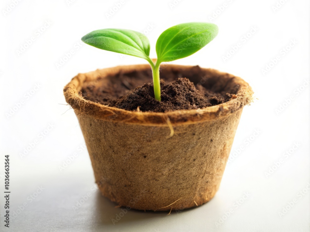 A vibrant green sprout in a peat pot showcases the essence of growth and sustainability, perfect for eco-conscious gardeners and organic enthusiasts caring for their plants. A vibrant green sprout in a peat pot showcases the essence of growth and sustainability, perfect for eco-conscious gardeners and organic enthusiasts caring for their plants.