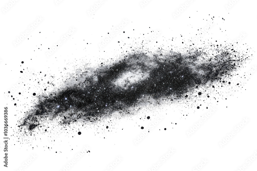 Fototapeta premium Stunning Milky Way Galaxy Isolated on transparent Background for Educational and Astronomical Use in Presentations and Publications