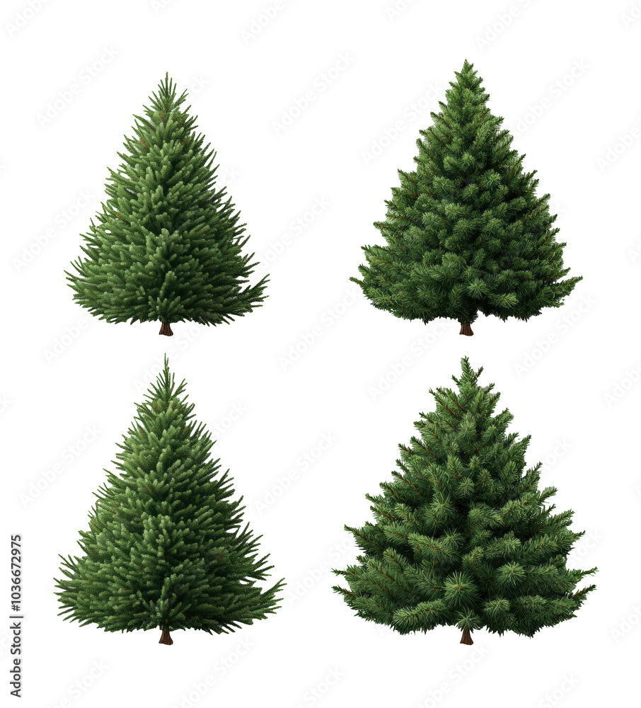 Set of Christmas tree isolated on Transparent background, Christmas ornaments. Set of Christmas tree isolated on Transparent background, Christmas ornaments.