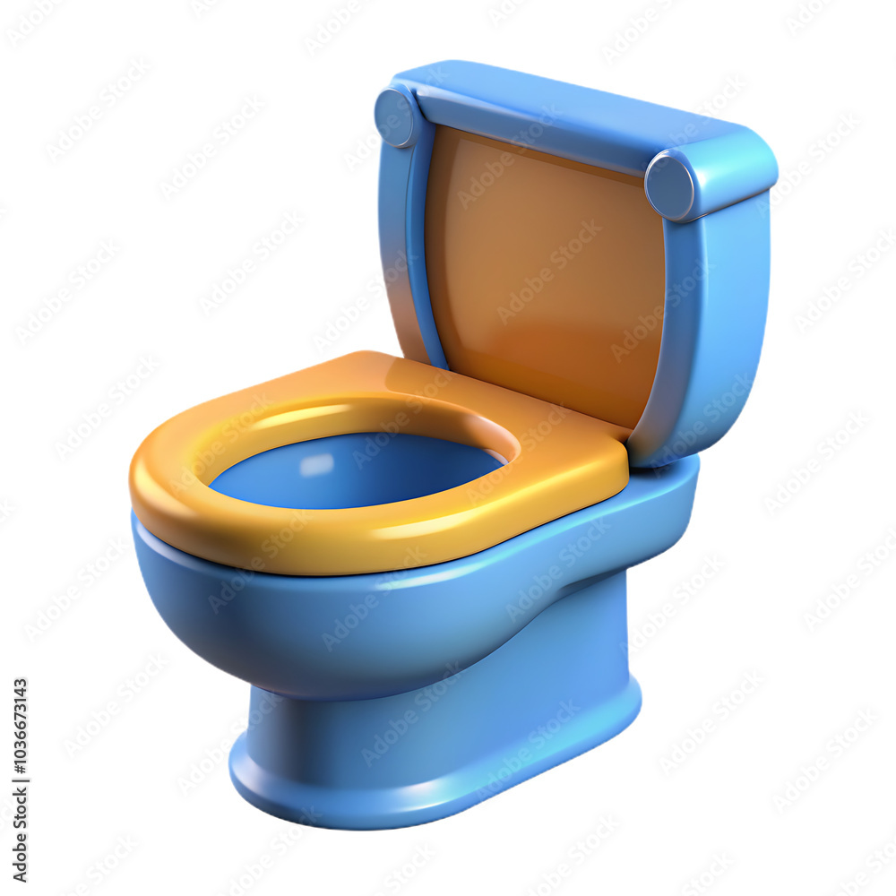 Toilet, 3D icon,
Toilet, 3D icon,