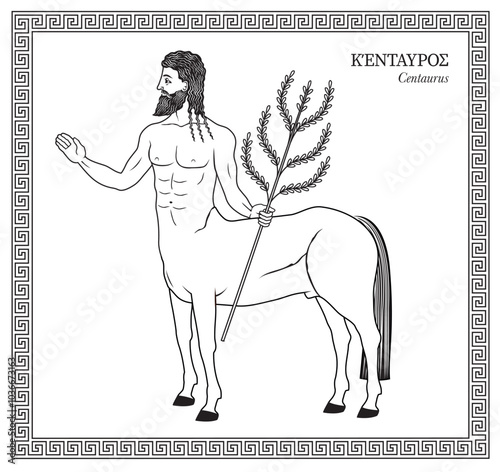 Vector illustration of a centaur