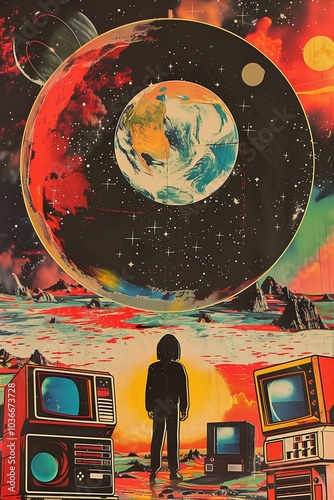 retro vintage VHS anime 1980's scifi artstyle hallucinations and dreamlike collages unreal surrealism