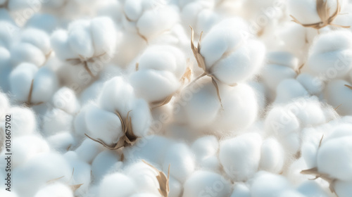 Close-up view of fluffy cotton bolls in a cotton field during the harvest season capturing the essence of agricultural abundance