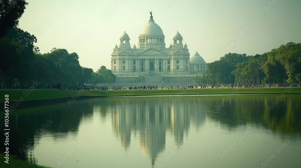 Obraz premium Stunning Reflection of Historic Building in Water