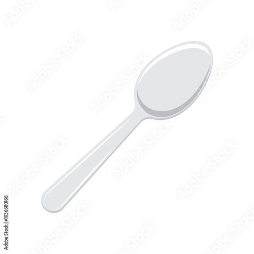 Spoon icon in flat style. Teaspoon vector illustration on isolated background. Tablespoon sign business concept.