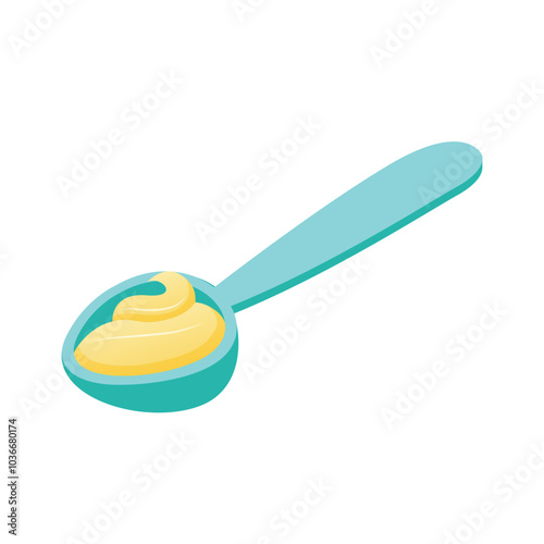 Spoon icon in flat style. Teaspoon vector illustration on isolated background. Tablespoon sign business concept.