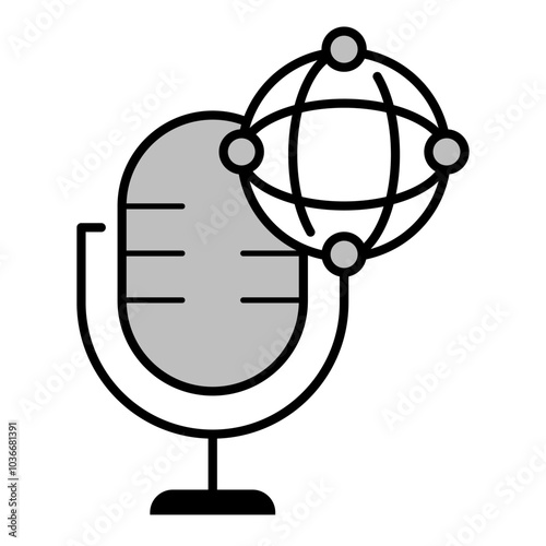 Voice Filtering Icon. AI-Based Voice Refinement and Processing Symbol – Vector Illustration for Audio Technology Concepts