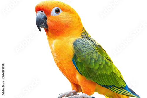 Vibrant Parrot Isolated on Transparent Background Ideal for Nature-Themed Designs and Conservation Awareness photo