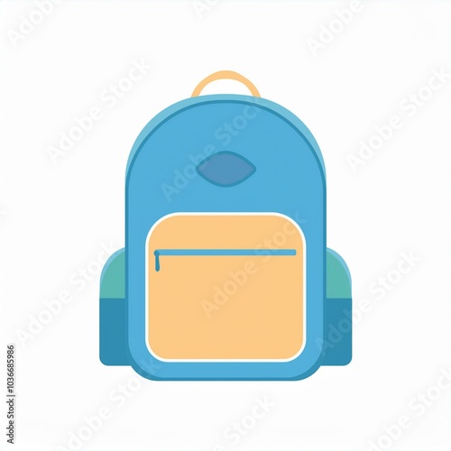 school bag illustration isolated on white