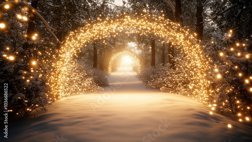 Enchanted Winter Wonderland - Illuminated Forest Pathways